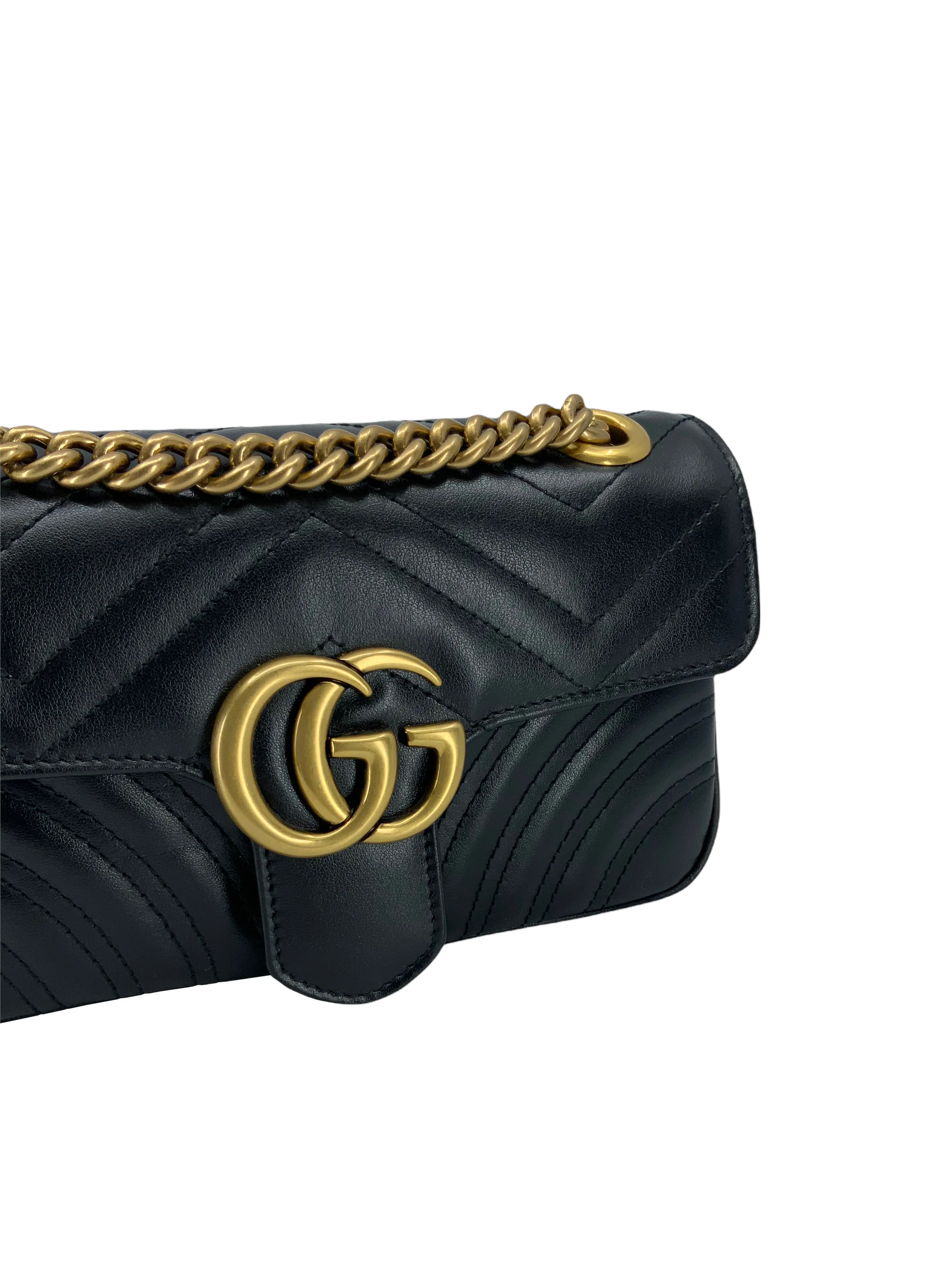 Gucci GG Mini Marmont Matelassé Shoulder Bag NEW