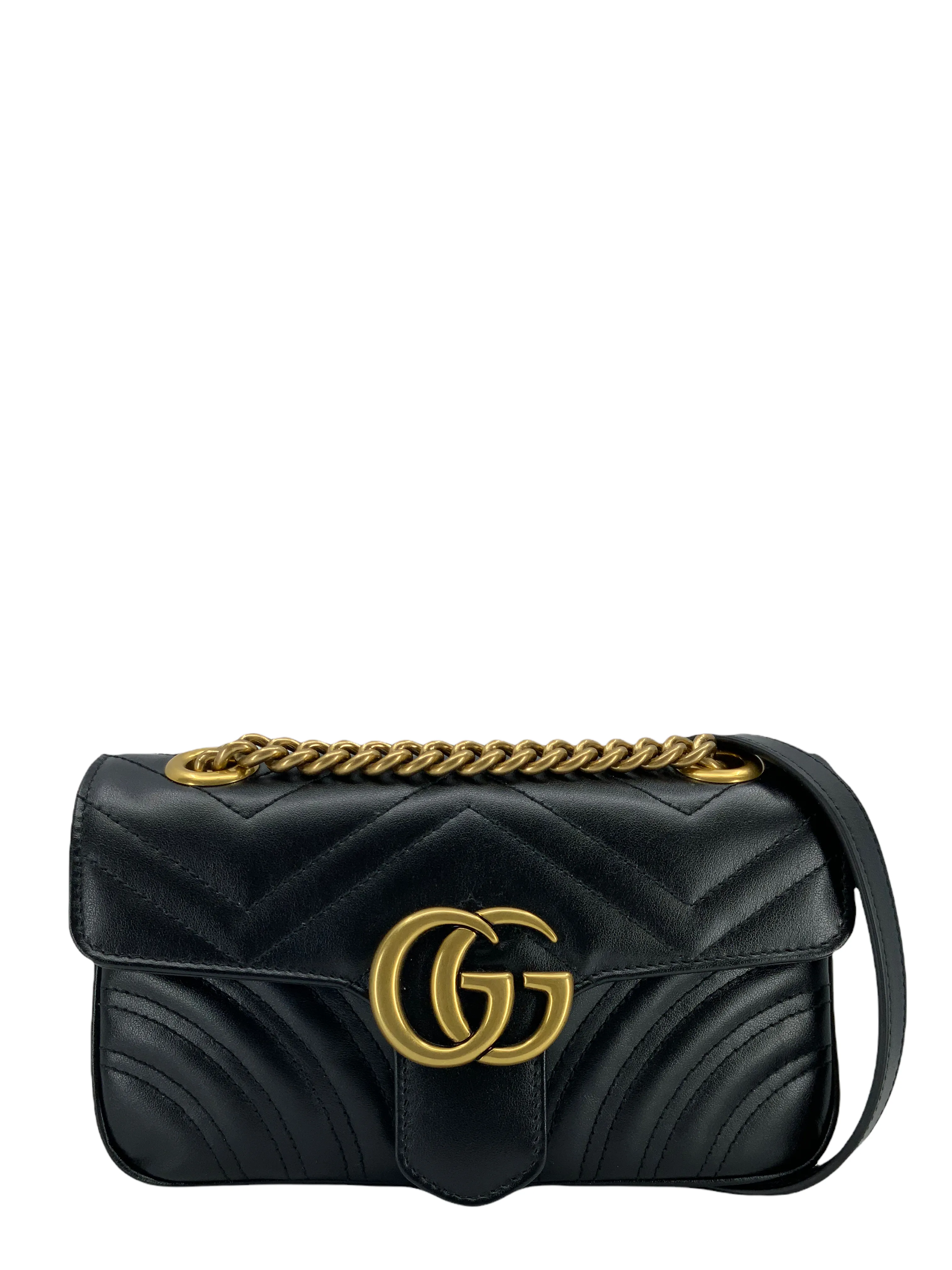 Gucci GG Mini Marmont Matelassé Shoulder Bag NEW