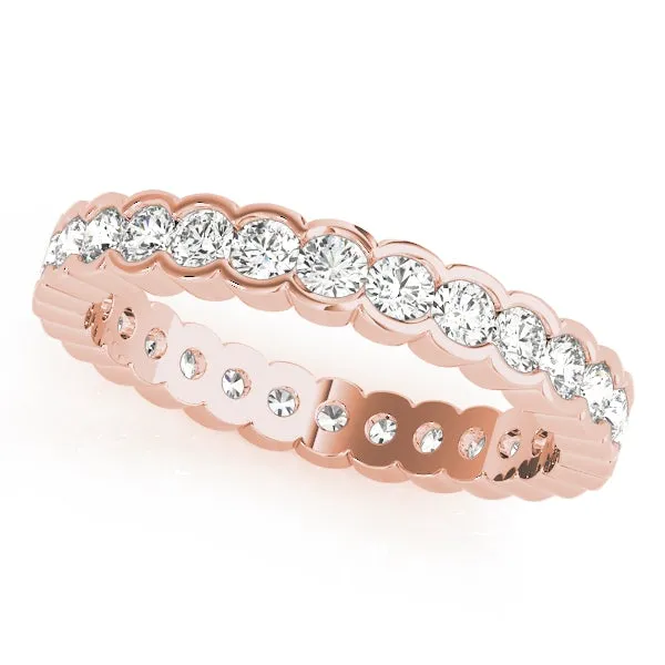 HARMONY 3.7 Carat Diamond Eternity Band in 14K - 18K Gold or Platinum 20 pointer G Color SI1 Clarity Half Bezel Setting By Mike Nekta SIZE 7