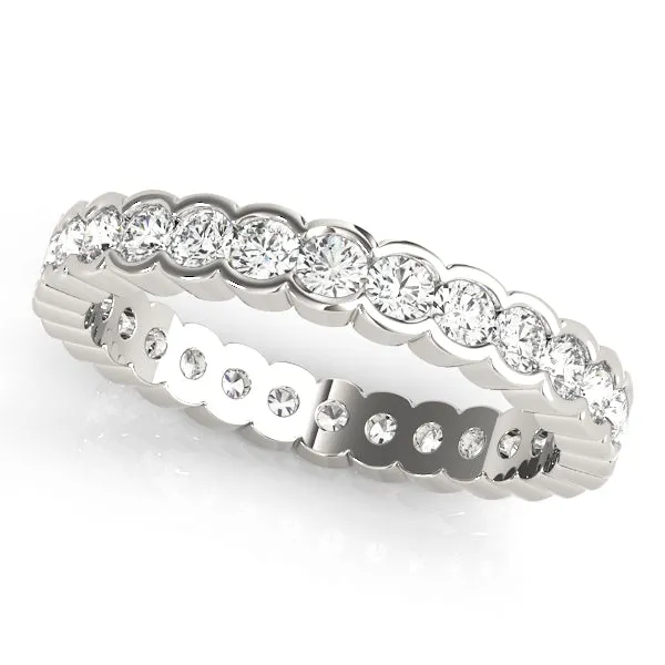 HARMONY 3.7 Carat Diamond Eternity Band in 14K - 18K Gold or Platinum 20 pointer G Color SI1 Clarity Half Bezel Setting By Mike Nekta SIZE 7