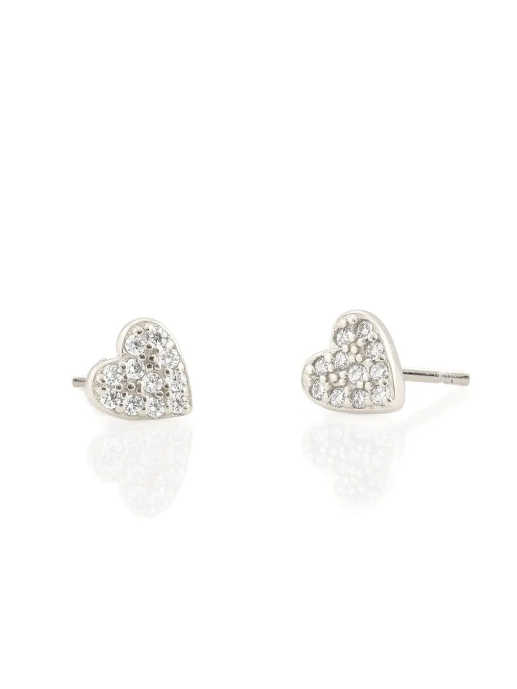 Heart Crystal Stud Earrings