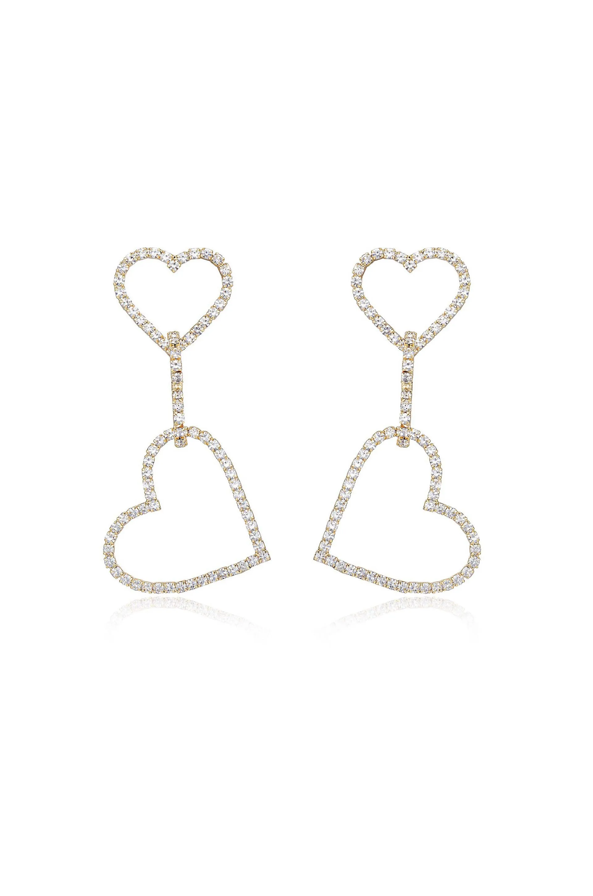 Heart On Sleeve Crystal Earrings