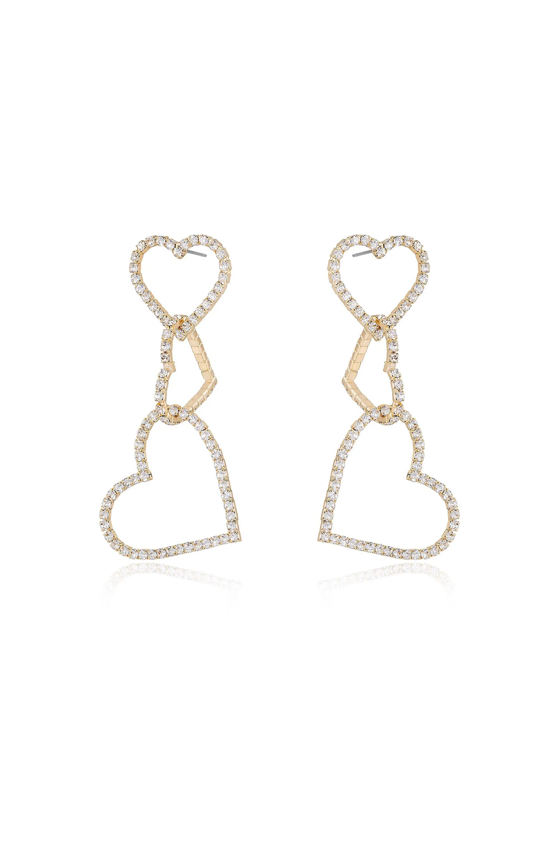 Heart On Sleeve Crystal Earrings