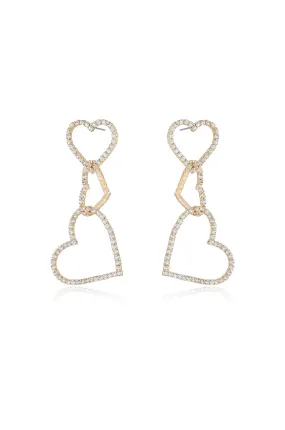 Heart On Sleeve Crystal Earrings