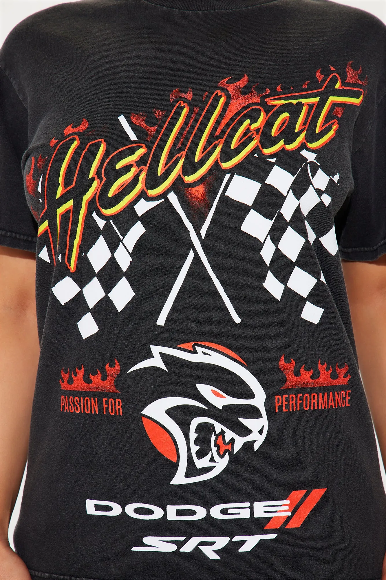 Hellcat Washed Tee - Black Wash