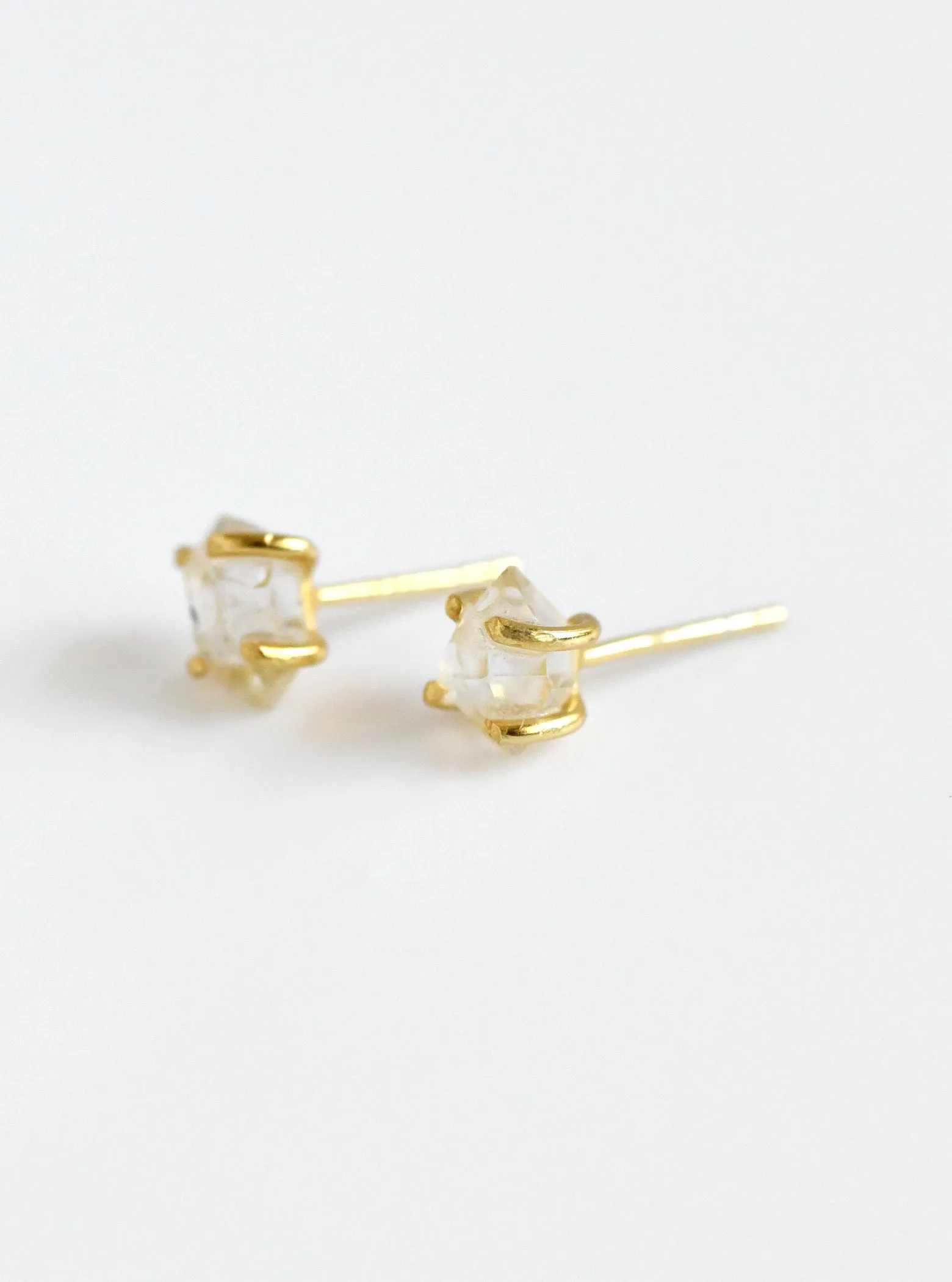 Herkimer Quartz Stud Earrings