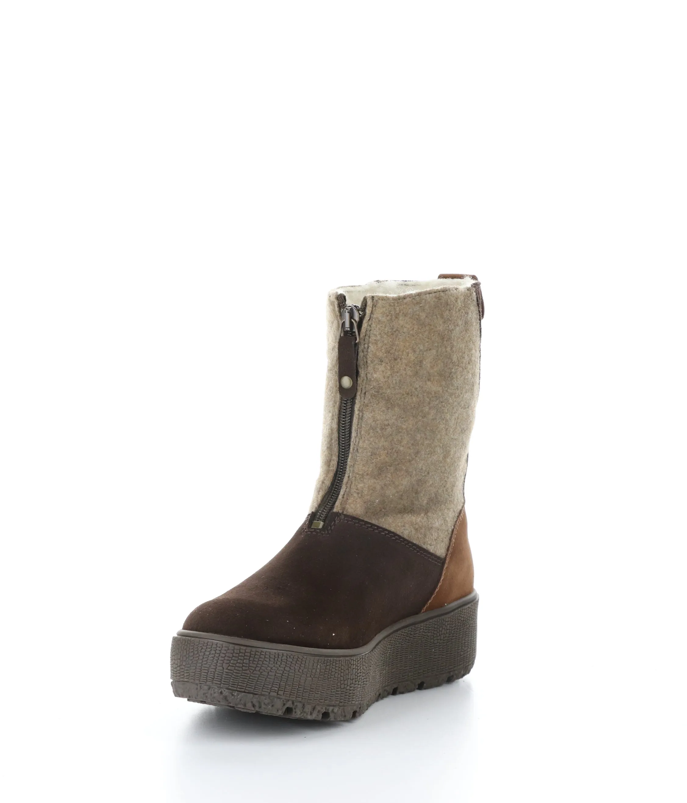 IGNITE COFFEE/BEIGE/NUT Round Toe Boots