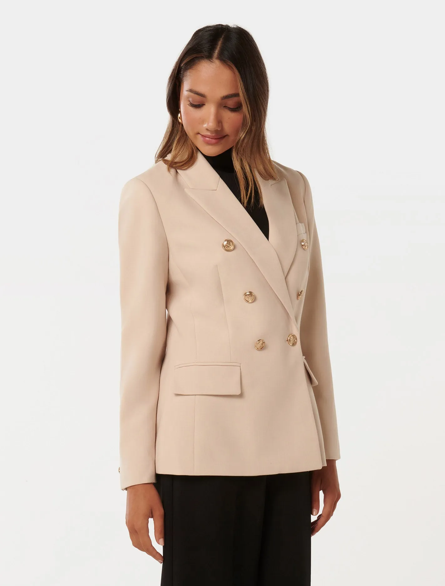 Immie Petite Double Breasted Blazer