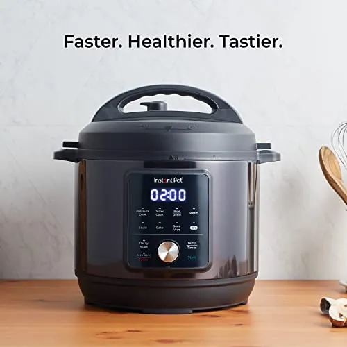 Instant Pot 6QT Essential, New Launch 2023, Stainless Steel 9-in-1 Electric Pressure Cooker, Rice Cooker 6QT Black)