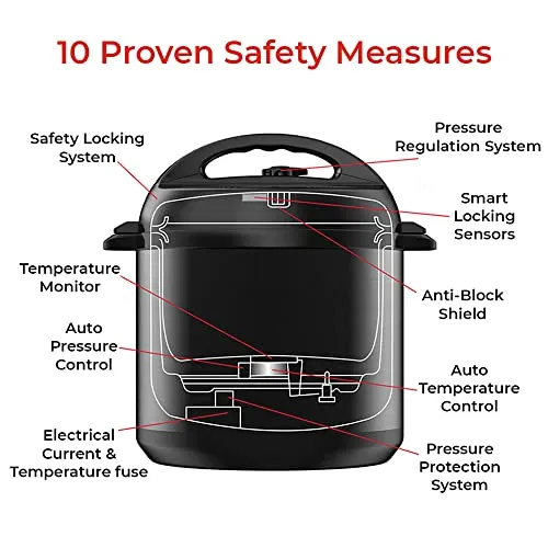 Instant Pot 6QT Essential, New Launch 2023, Stainless Steel 9-in-1 Electric Pressure Cooker, Rice Cooker 6QT Black)