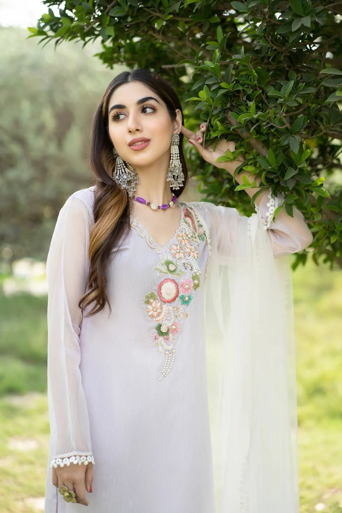 Khuda Baksh Khaddi Cotton Lilac 3-Piece Suit