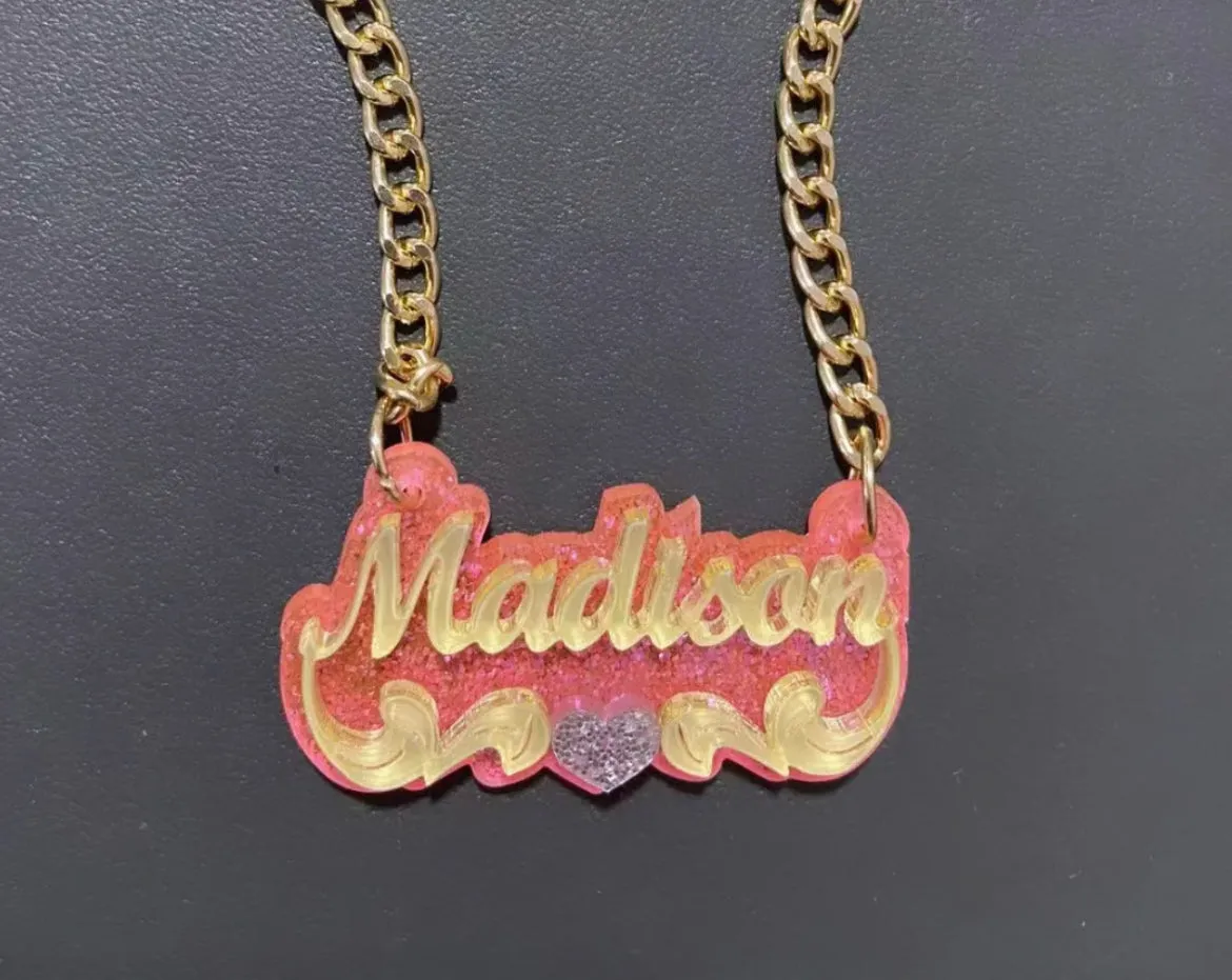 Kids Acrylic Name Necklace