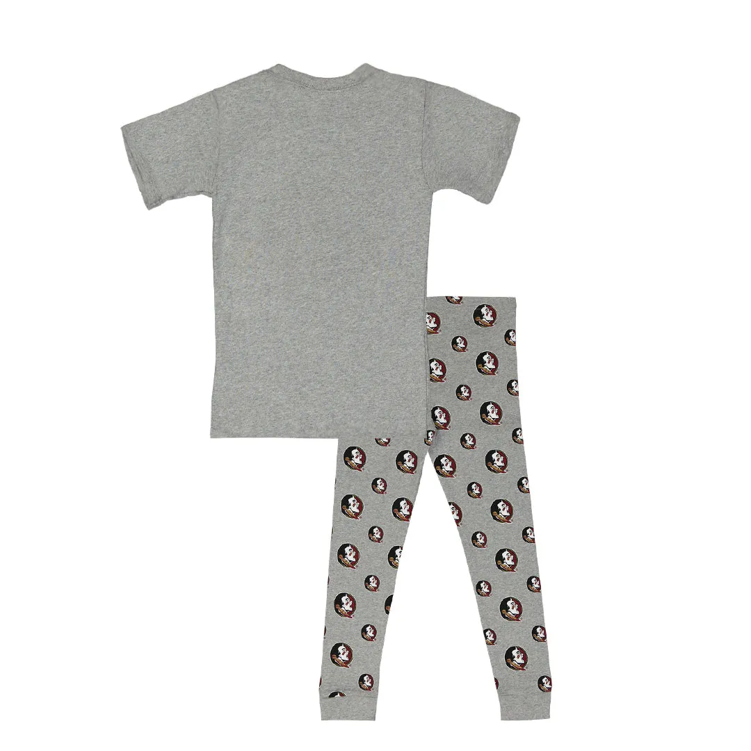 Kids' Florida State Seminoles Short Sleeve Pant Sleep Set (K467LC 52)