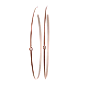 Large Rose Gold Diamond Hoop Earrings