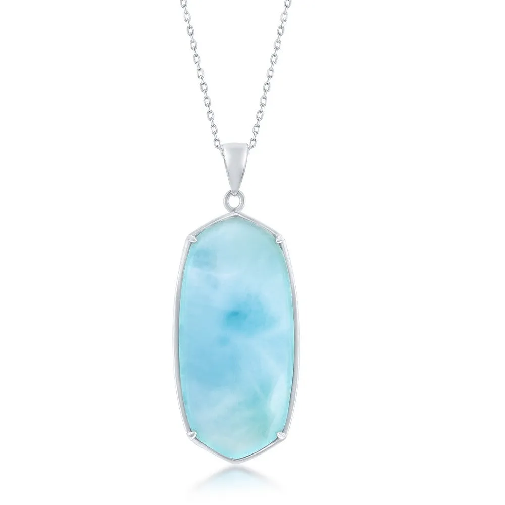 Larimar Hex Pendant