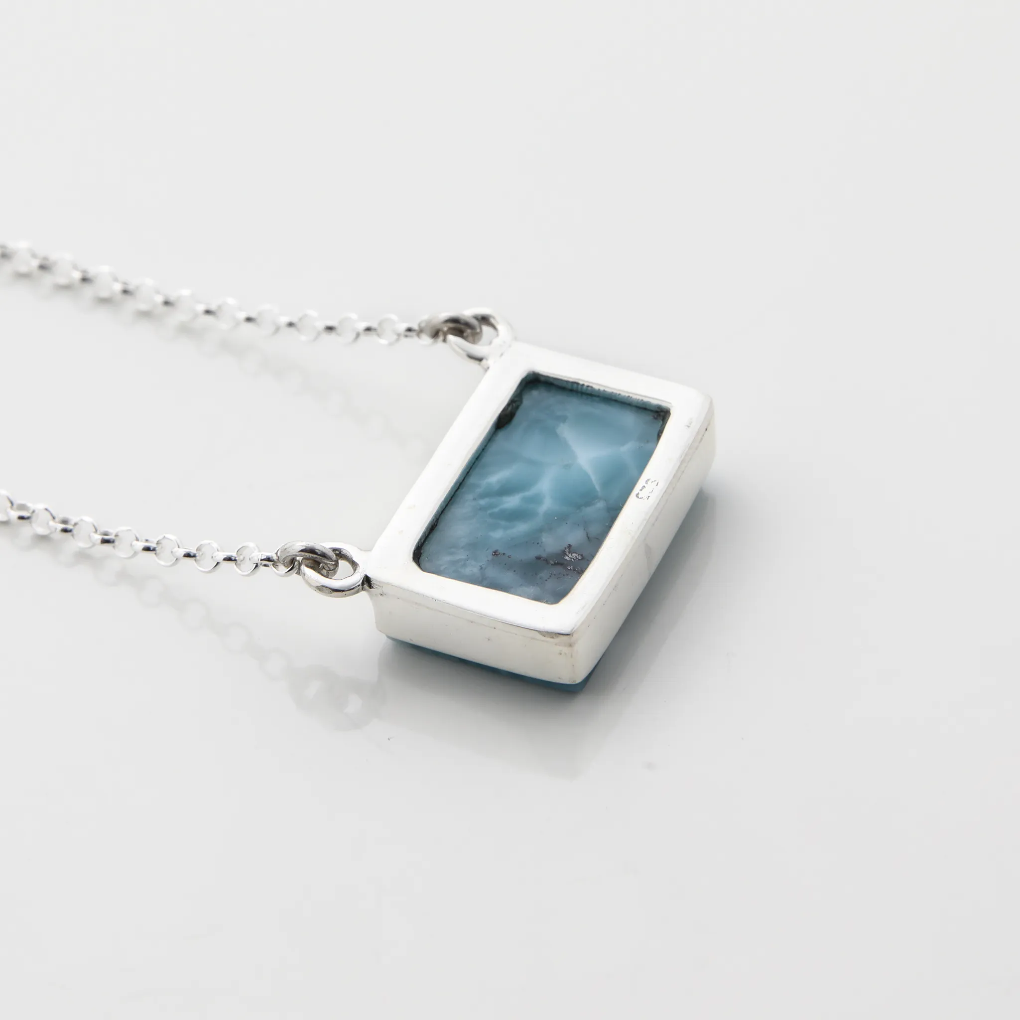 Larimar Rectangle Necklace