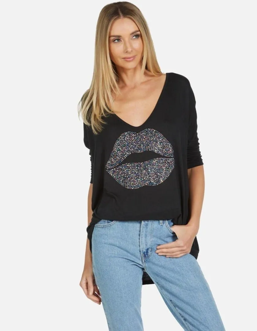 Lauren Moshi Eva Sprinkle Lip T-Shirt