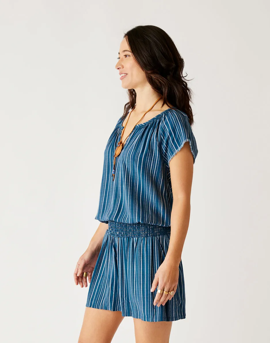 Lilly Top: Azul Stripe