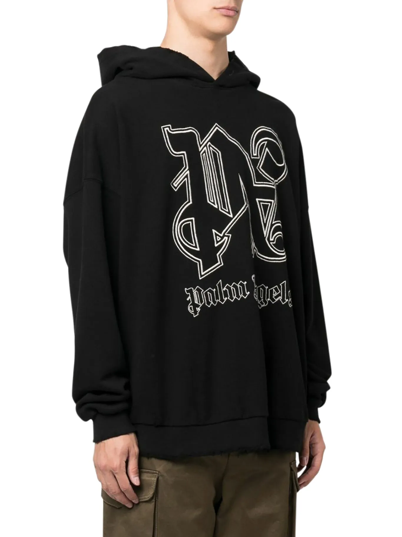 logo-print cotton hoodie