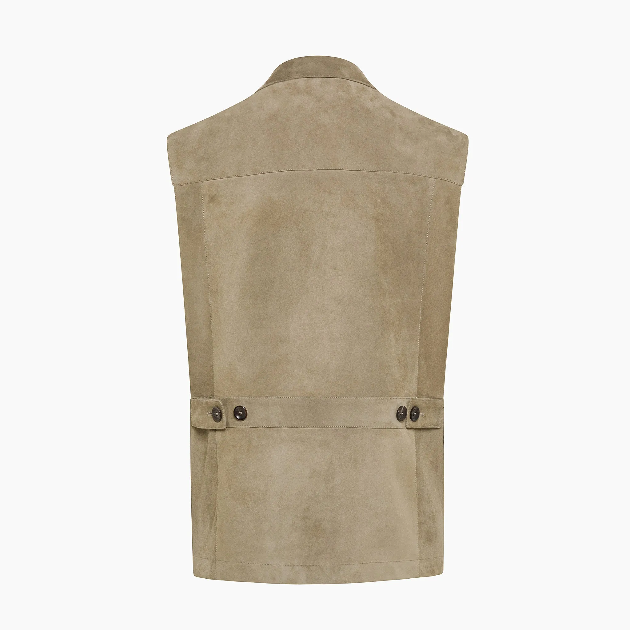 Mainard Vest in Soft Suede Leather