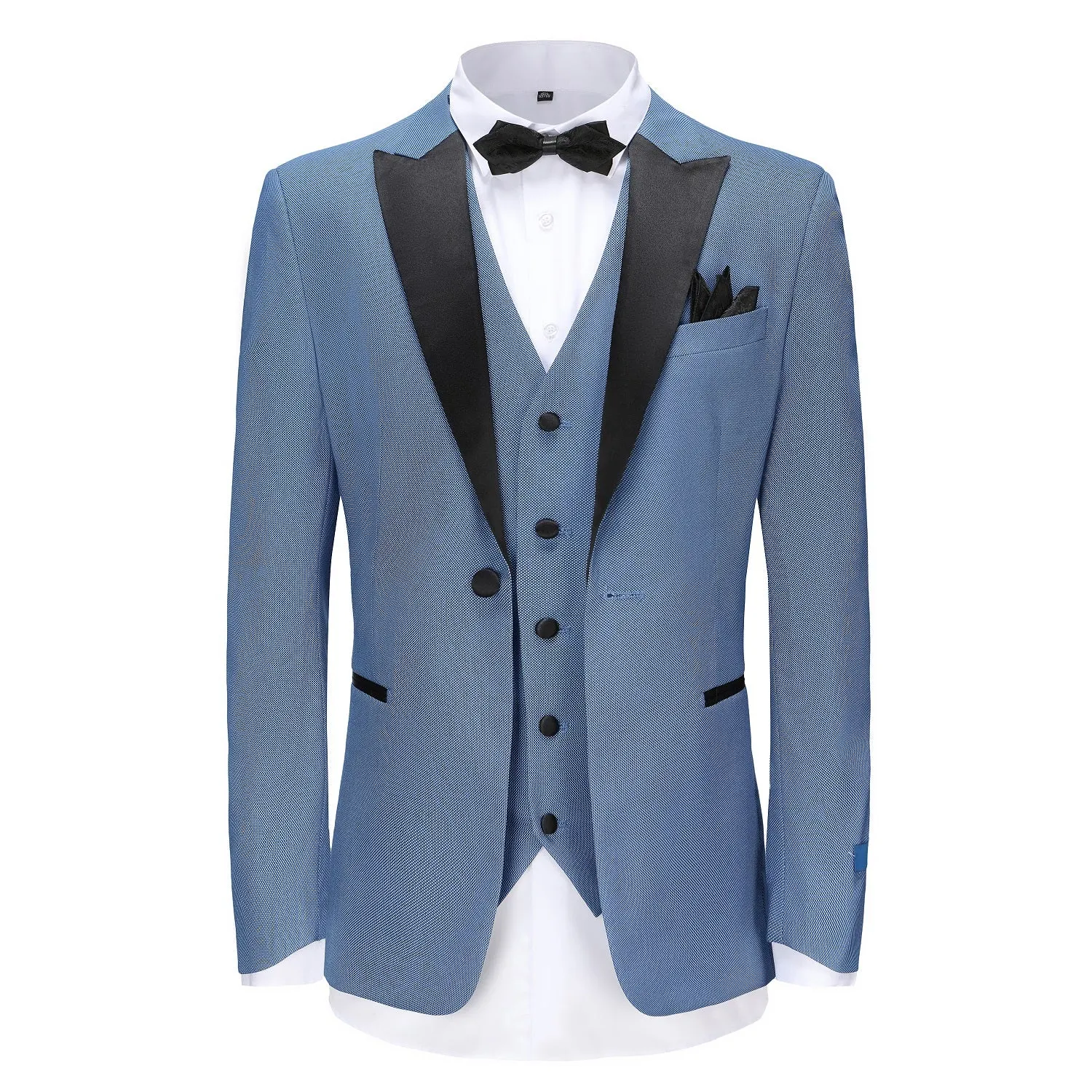 Men's 3PC Birdseye Peak Lapel Tuxedo Set