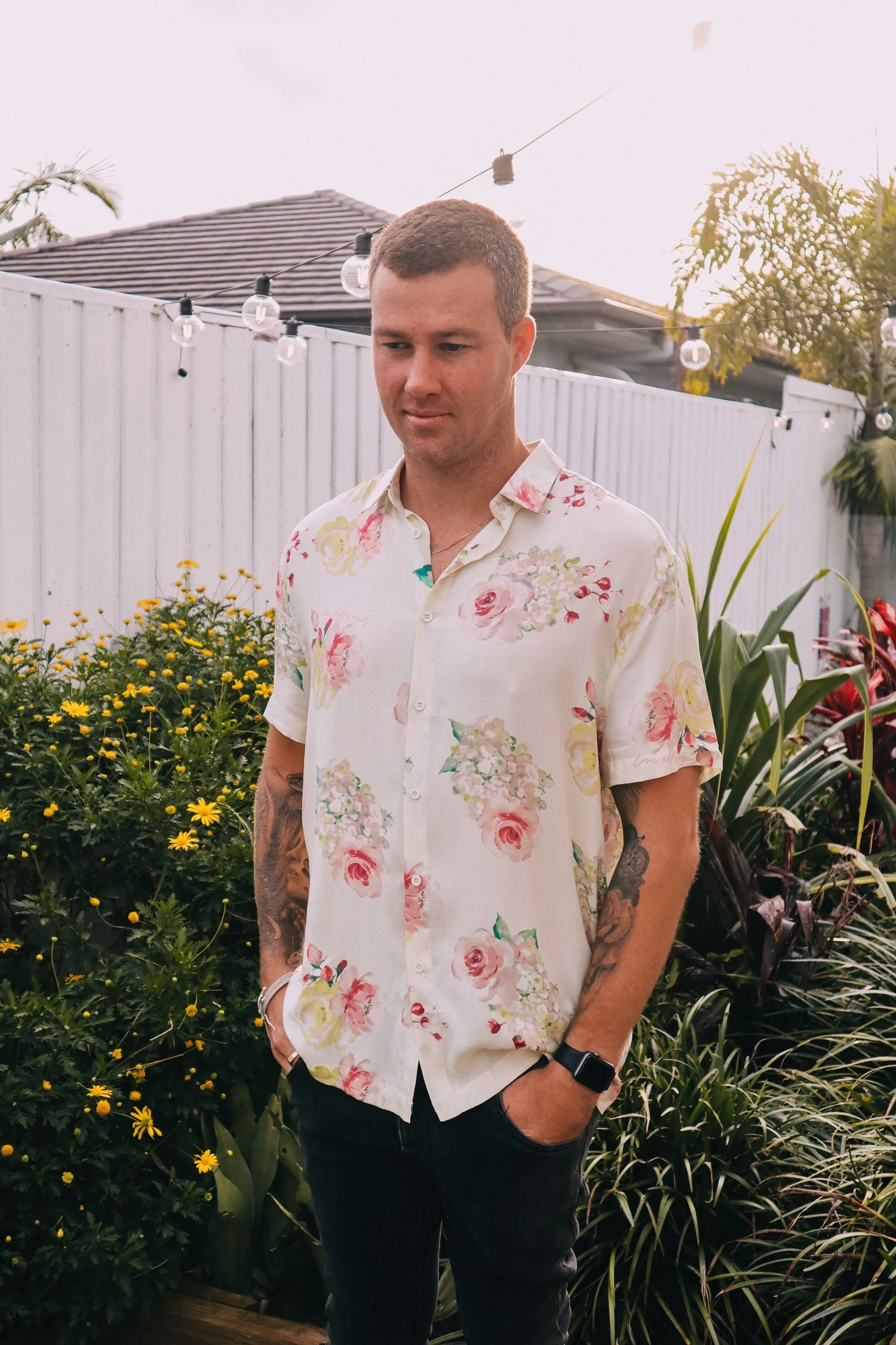 Men's Button Up Shirt - Exclusive Floral Dream