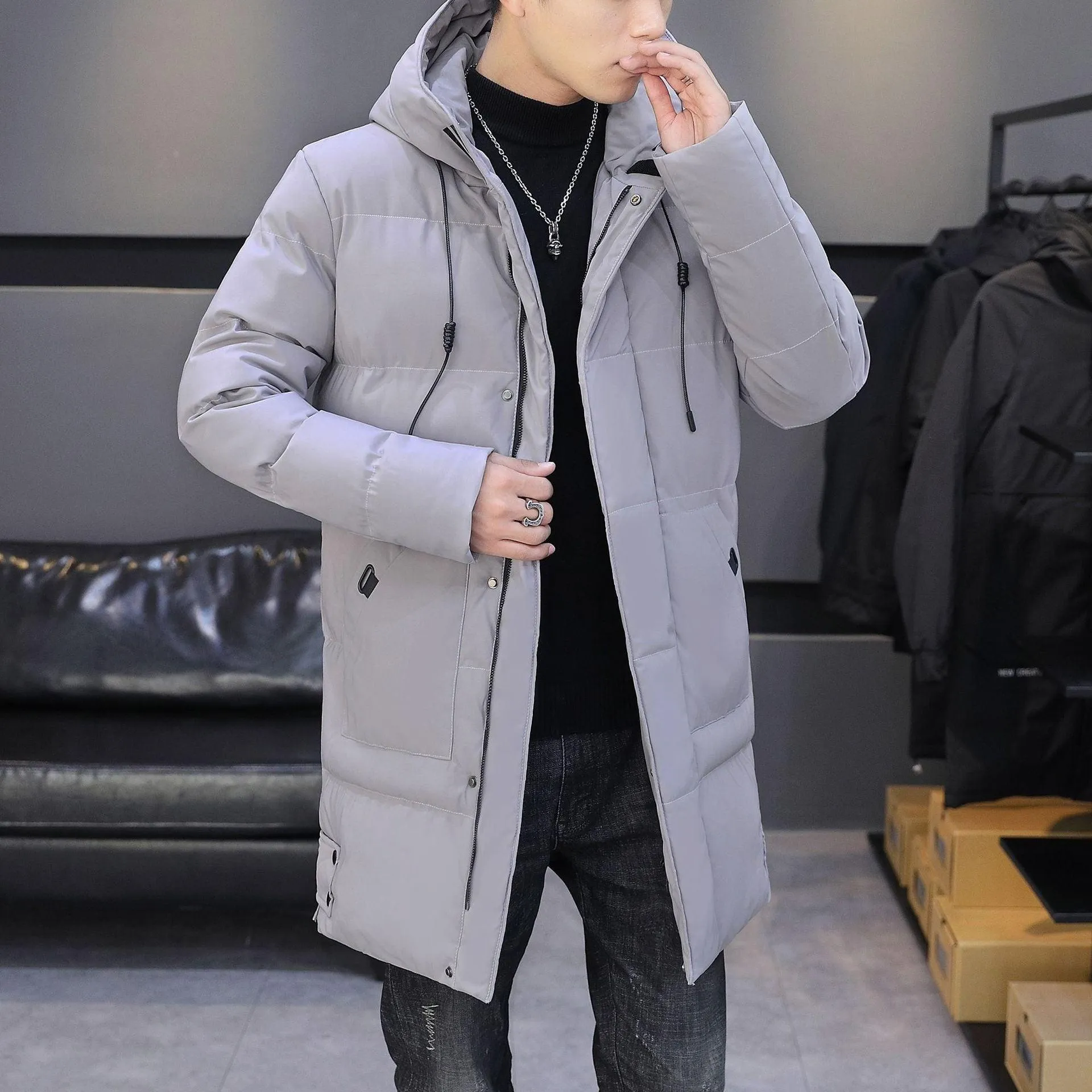 Men's Hooded Cotton Jacket Winter