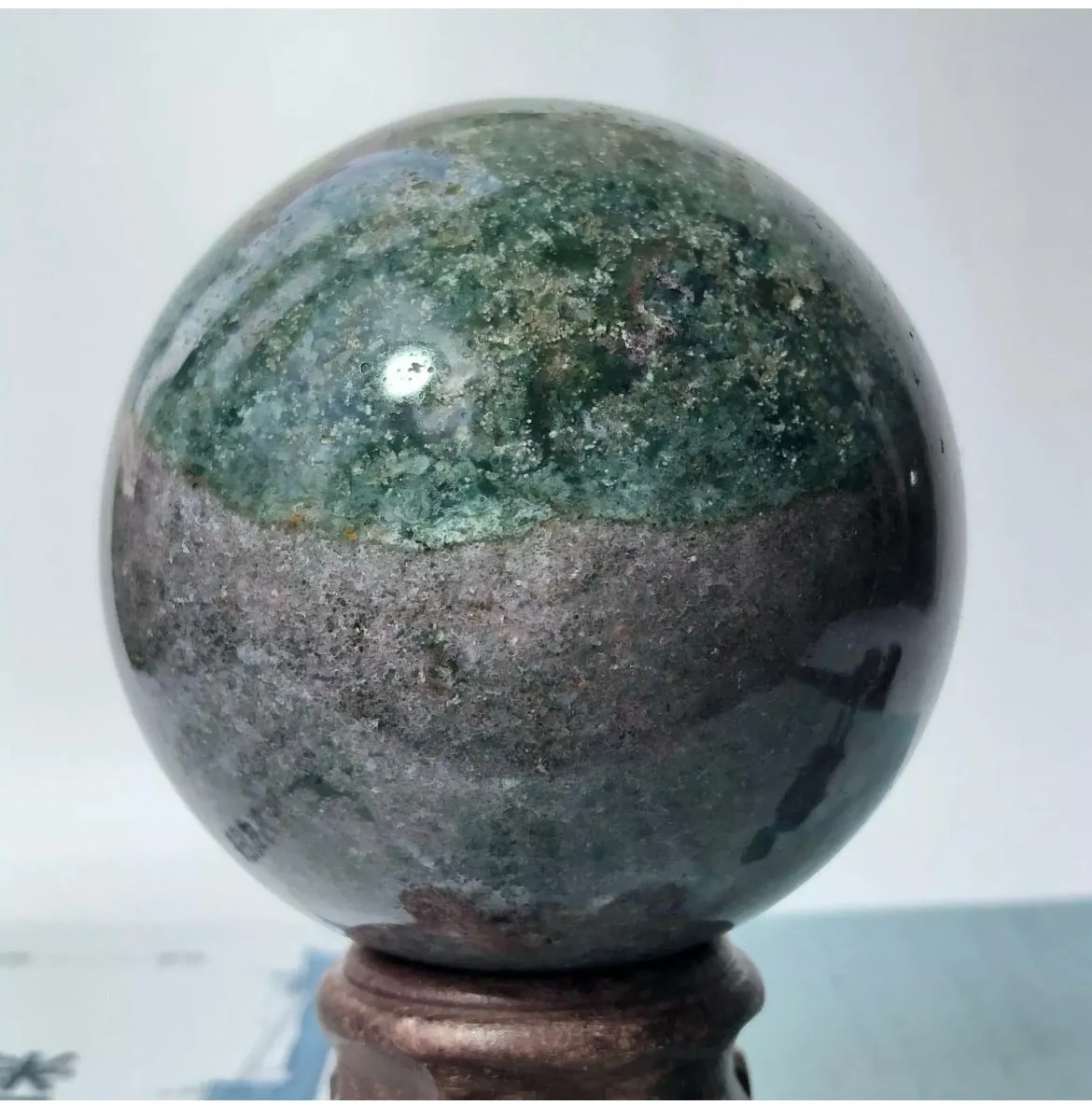 Natural Ocean Jasper Sphere