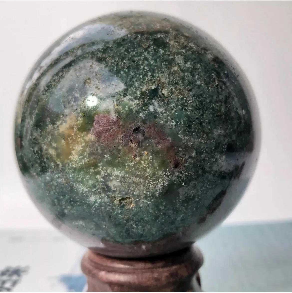 Natural Ocean Jasper Sphere