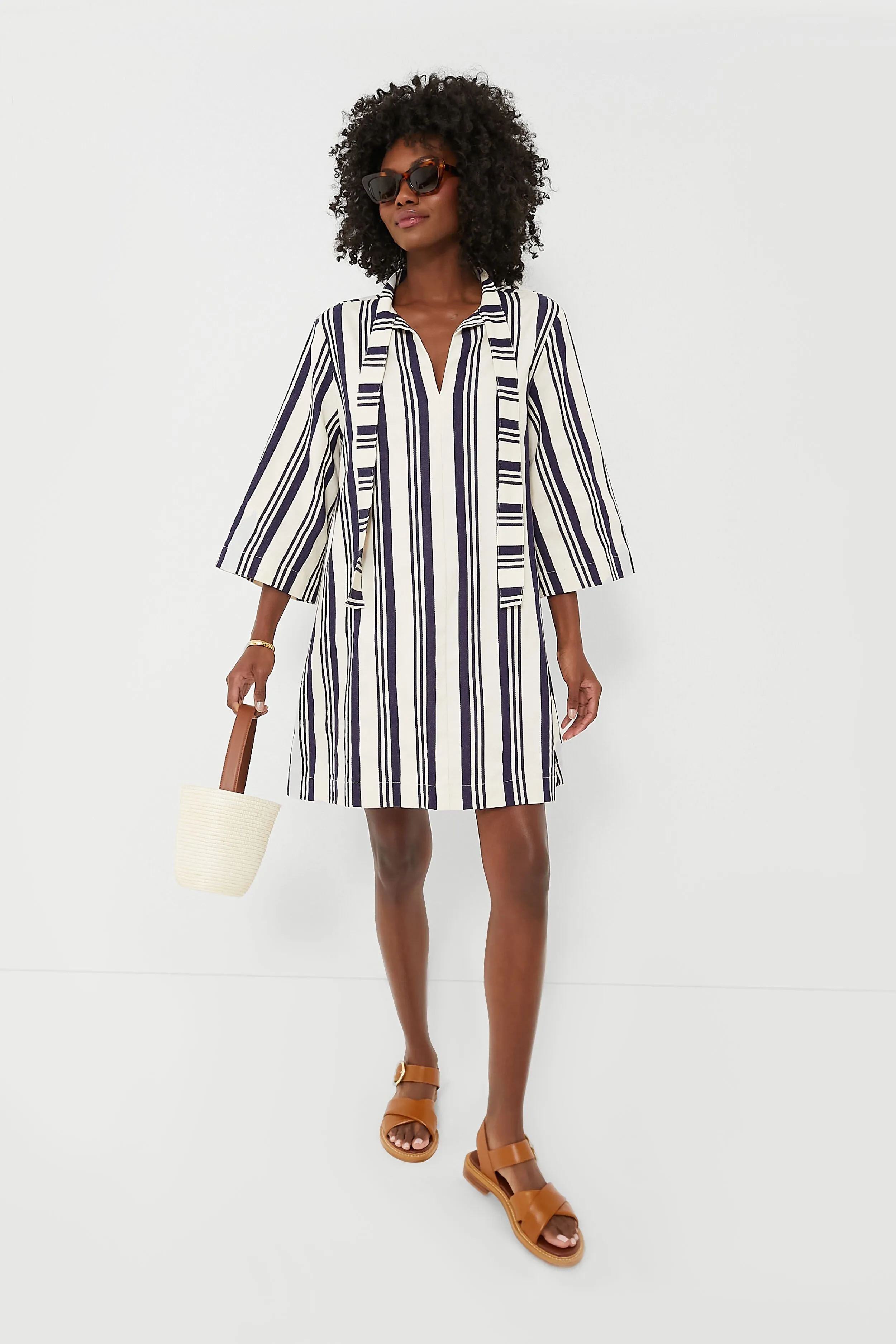 Navy Stripe Montauk Dress