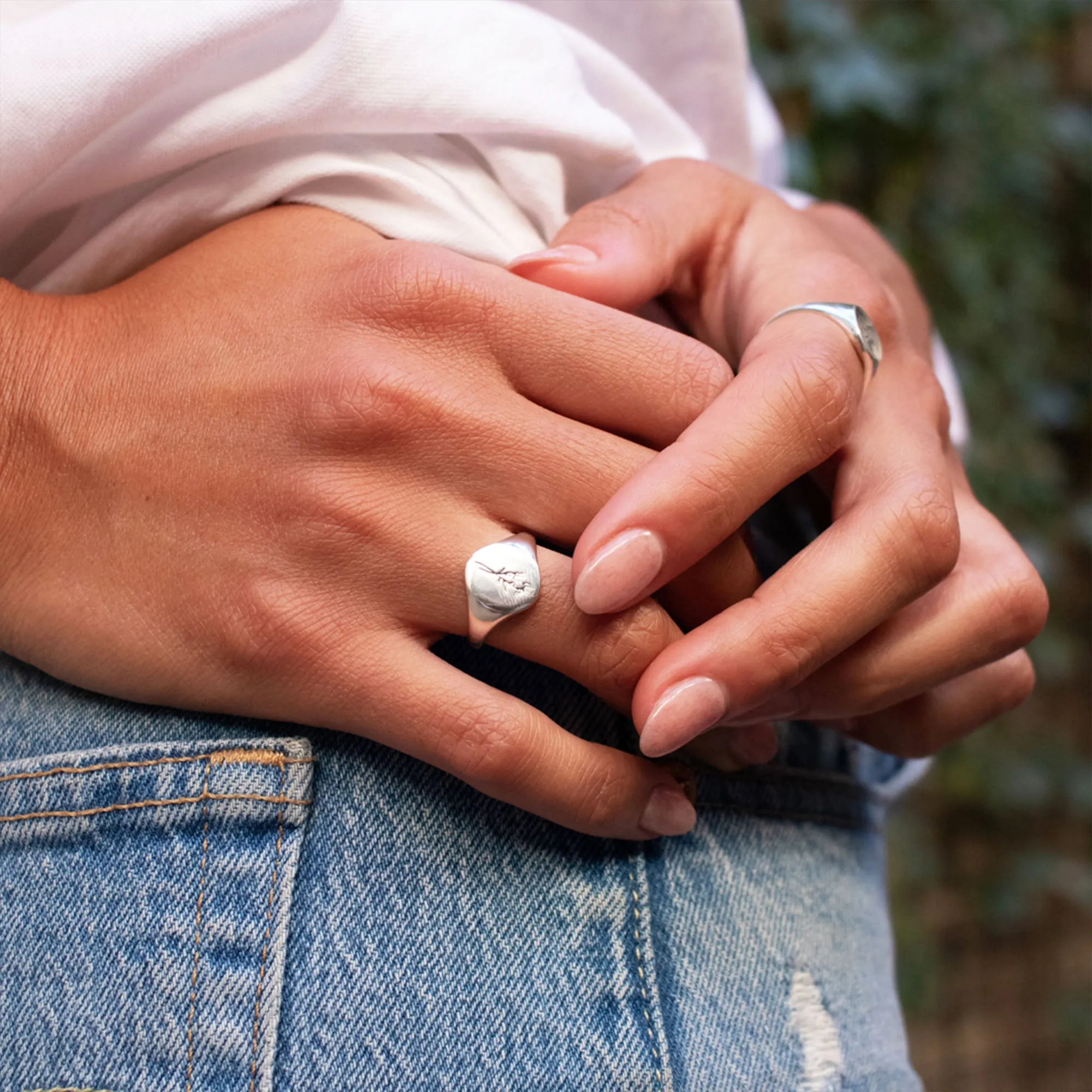 November Birth Flower Signet Ring