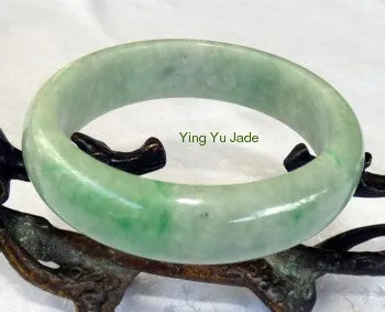 Older Vintage Jadeite Good Green Bangle Bracelet 57.5mm (BB2750)