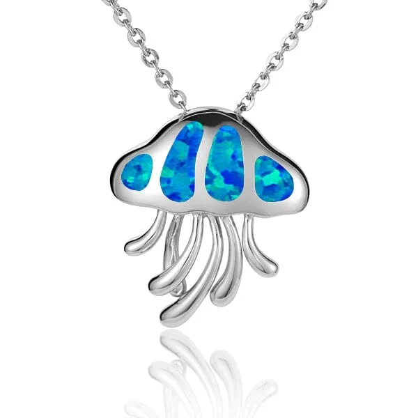 Opal Crystal Jellyfish Pendant