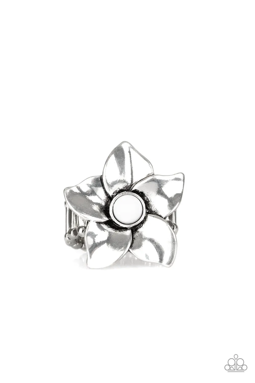 Paparazzi Accessories - Ask For Flowers #R763 - White Ring