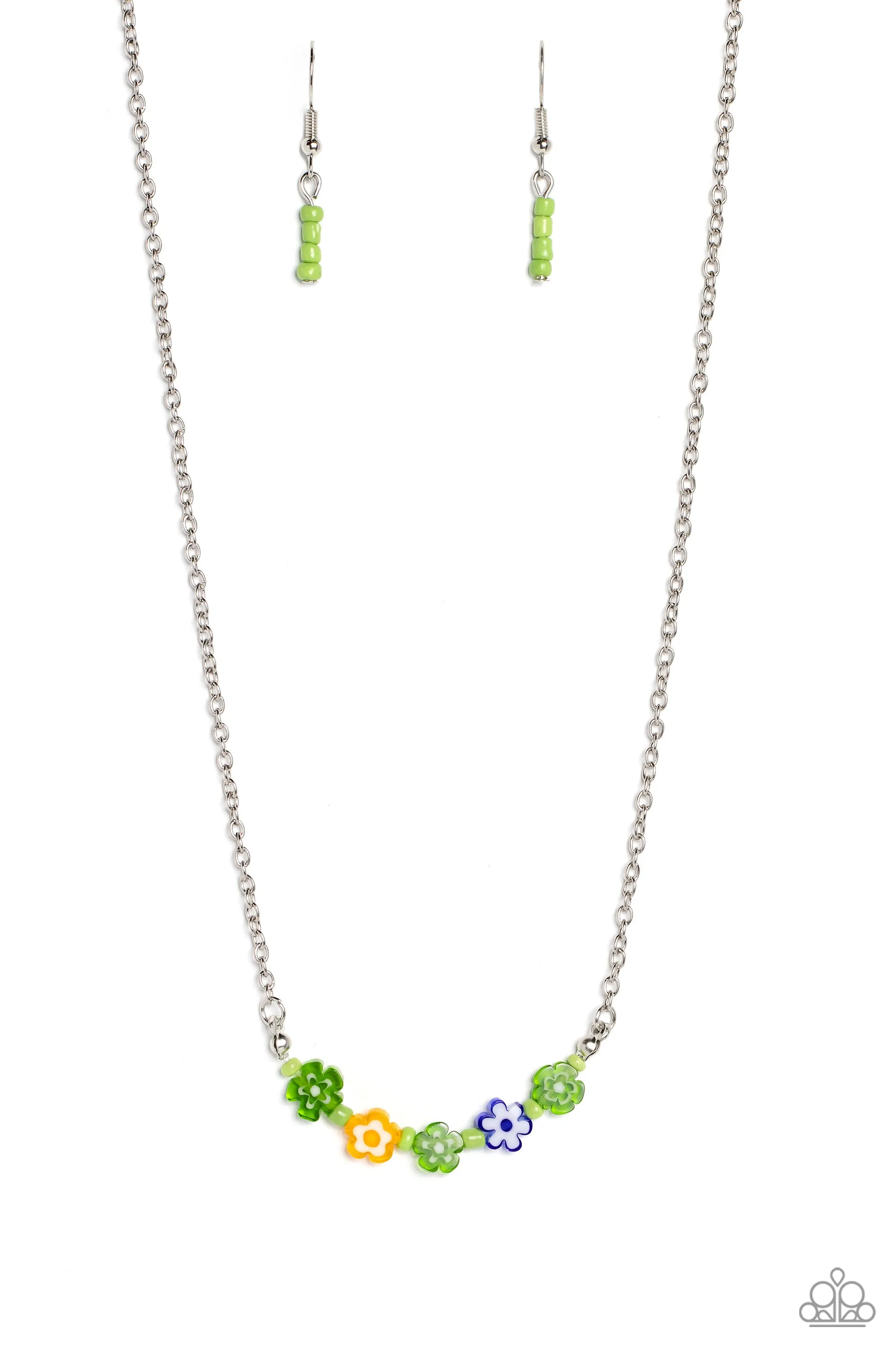 Paparazzi BOUQUET We Go - Green Necklace