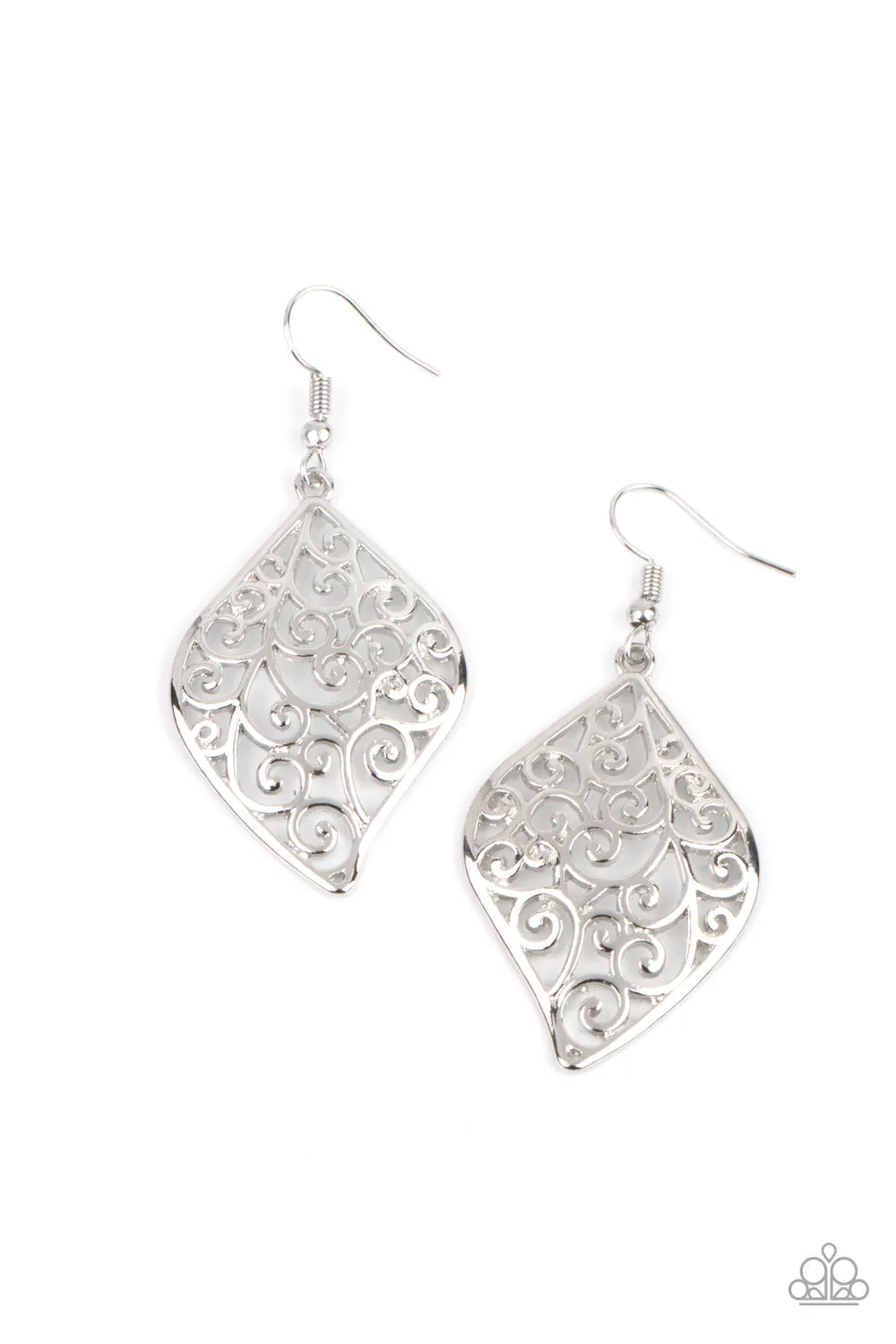 Paparazzi Your Vine Or Mine - Silver Earrings