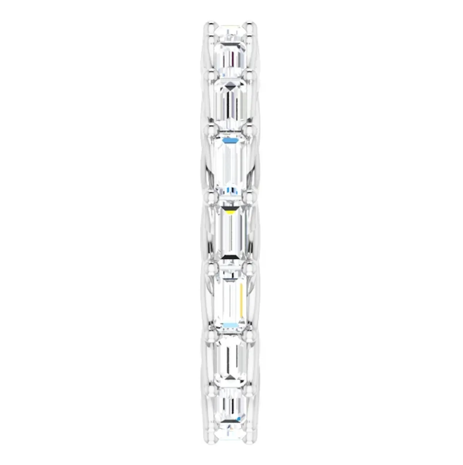 PARIS 2 Carat Baguette-Cut Diamond Eternity Ring White Gold 15 pointer G Color VS1 Clarity Lucida Prong Band By Mike Nekta NYC