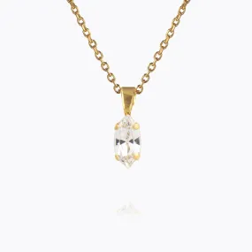 Petite Navette Necklace / Crystal