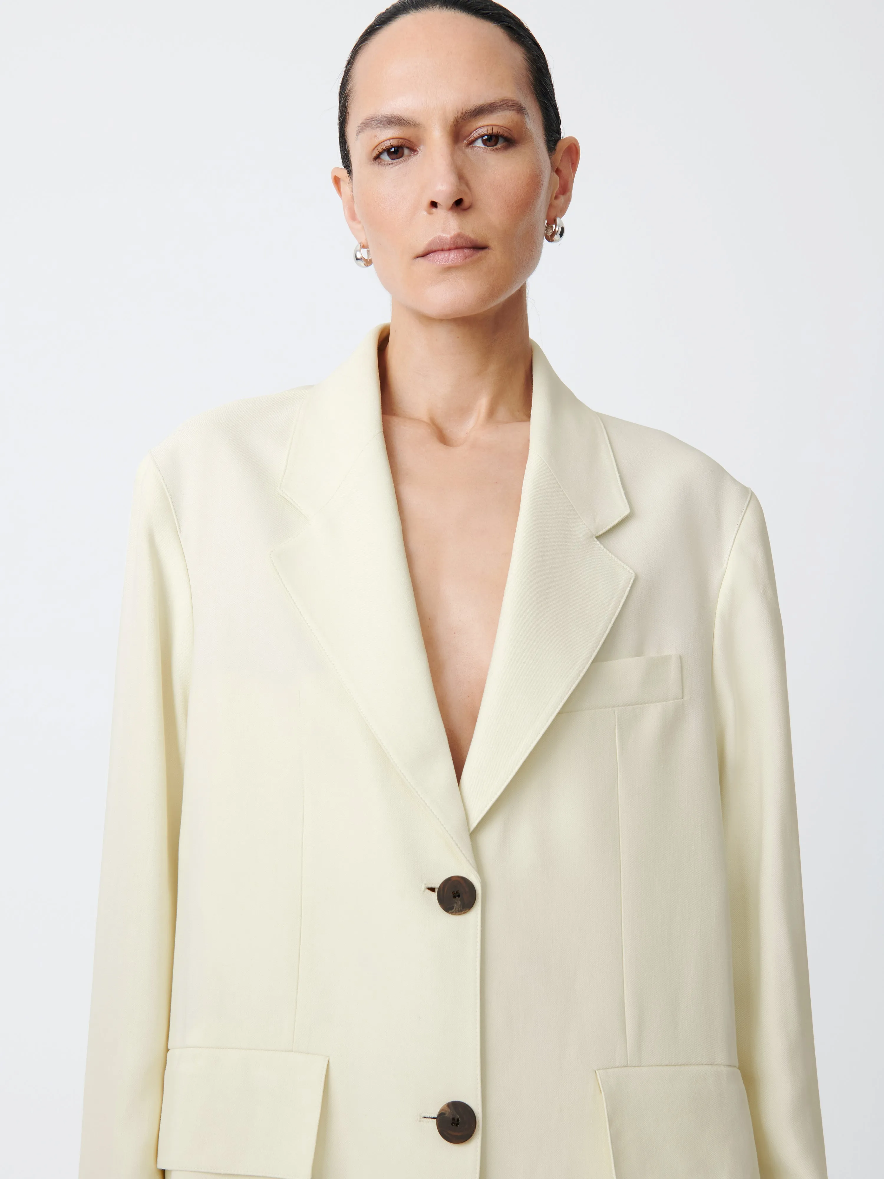 Phelps Viscose Jacket in Parchment