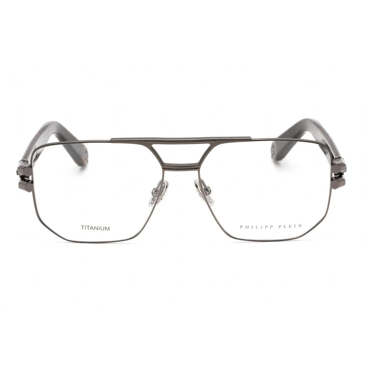 Philipp Plein VPP022M Eyeglasses Shiny Bakelite / Clear Lens