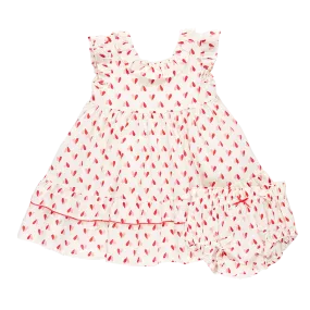 Pink Chicken Baby Girls Judith Dress Set - Paper Hearts