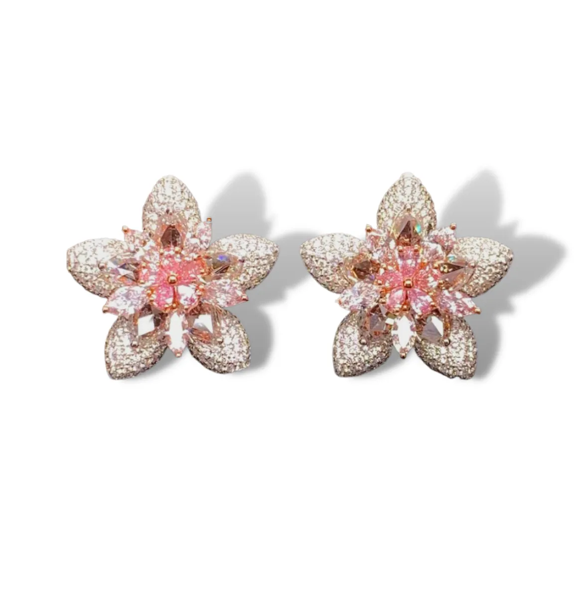 PINK STAR  Marquise Cut Fancy Pink Diamond Stud Earrings GIA Certified