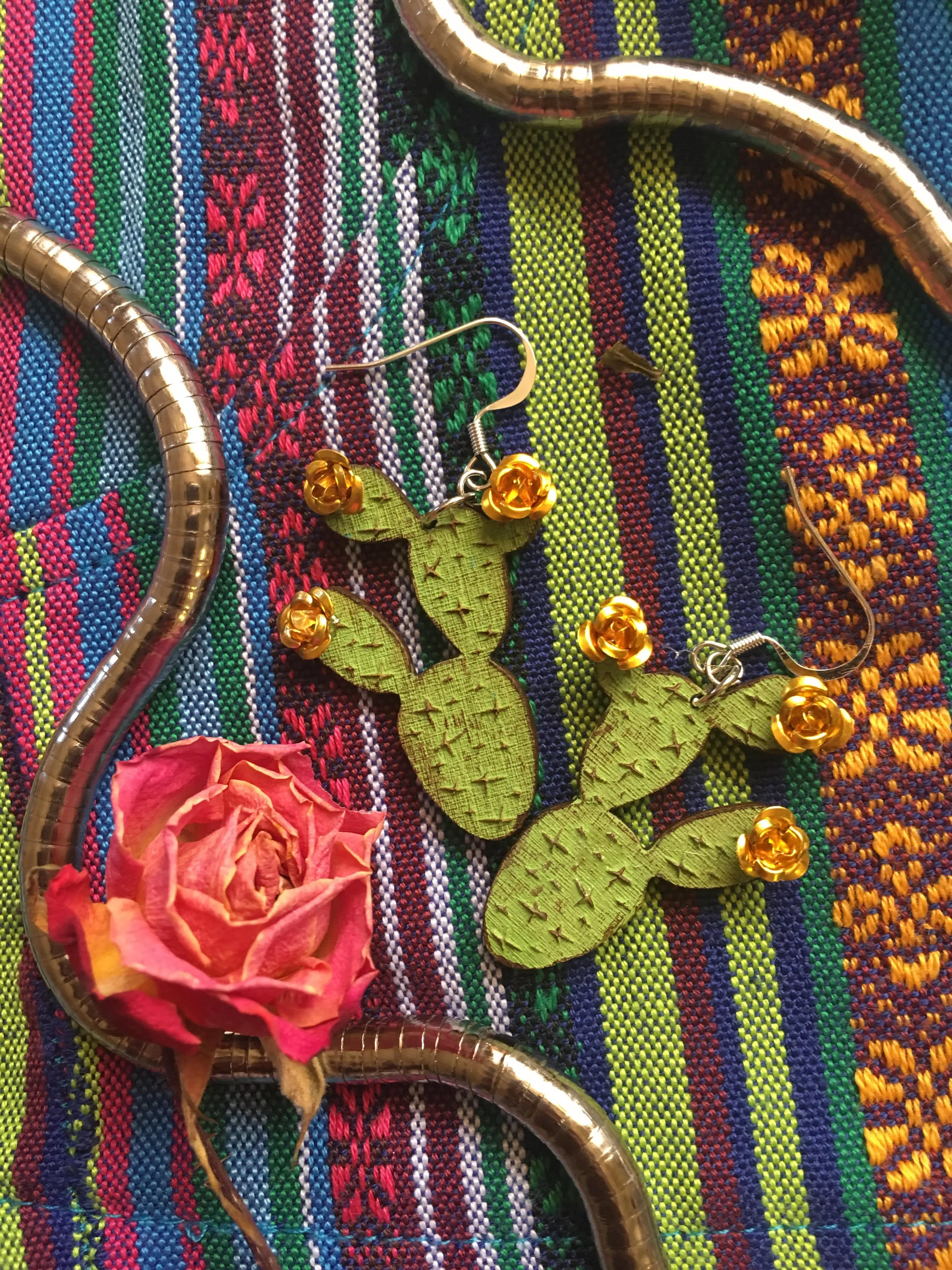 Prickly Pear Cactus Earrings