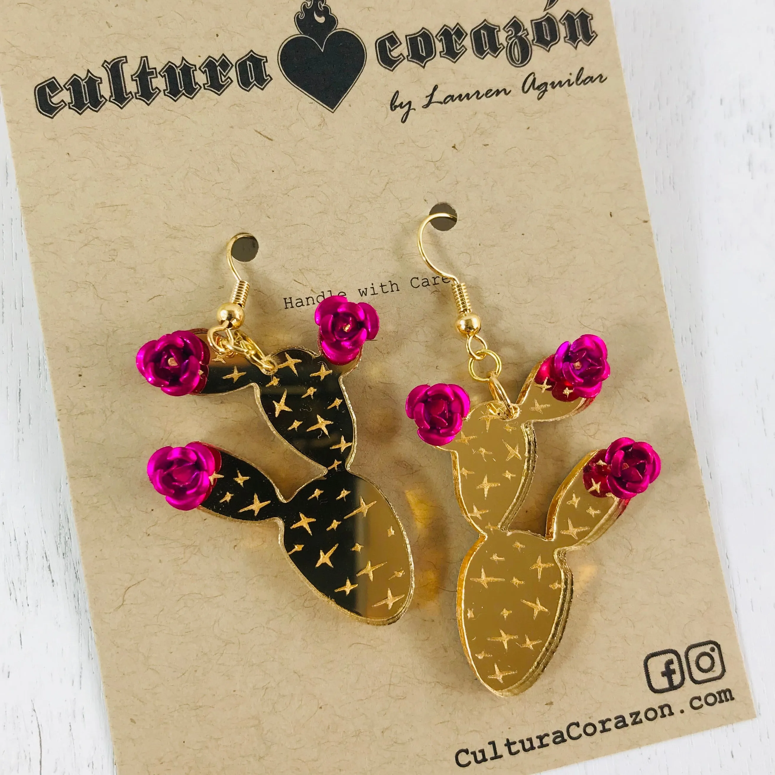 Prickly Pear Cactus Earrings