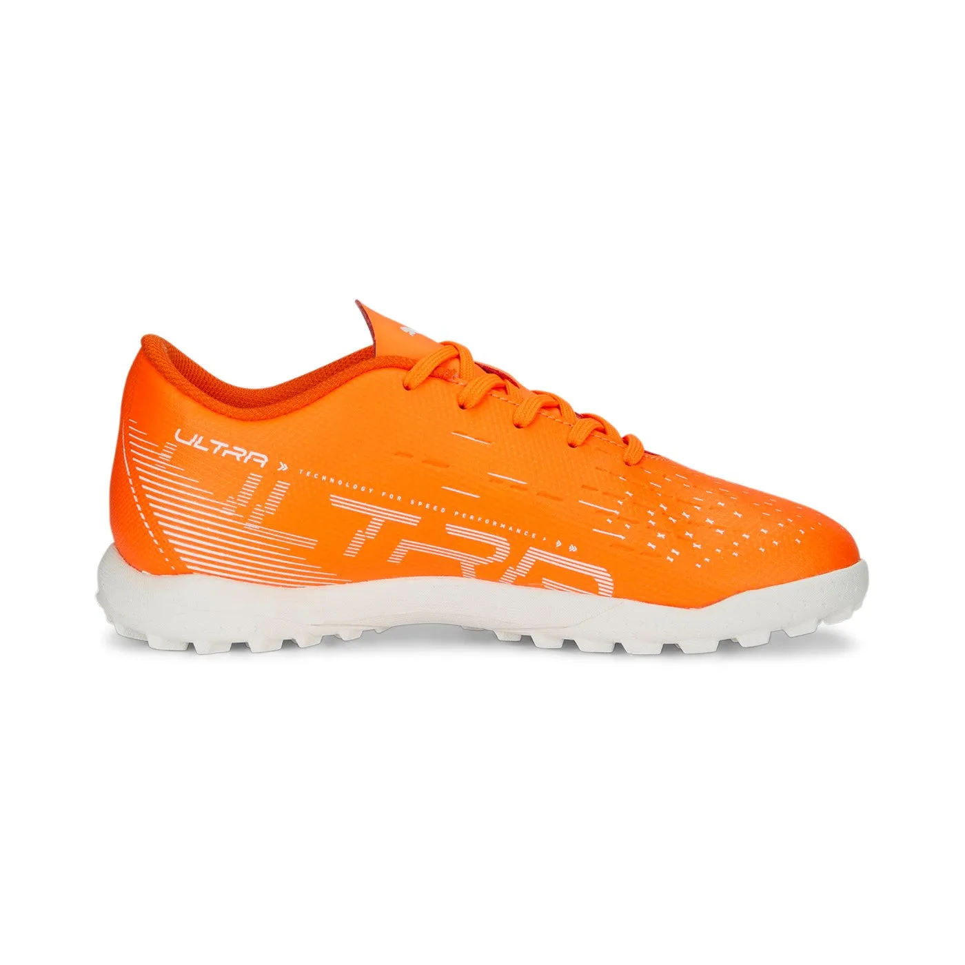 Puma Ultra Play TT boy's soccer shoe 107236 01 orange-white-blue