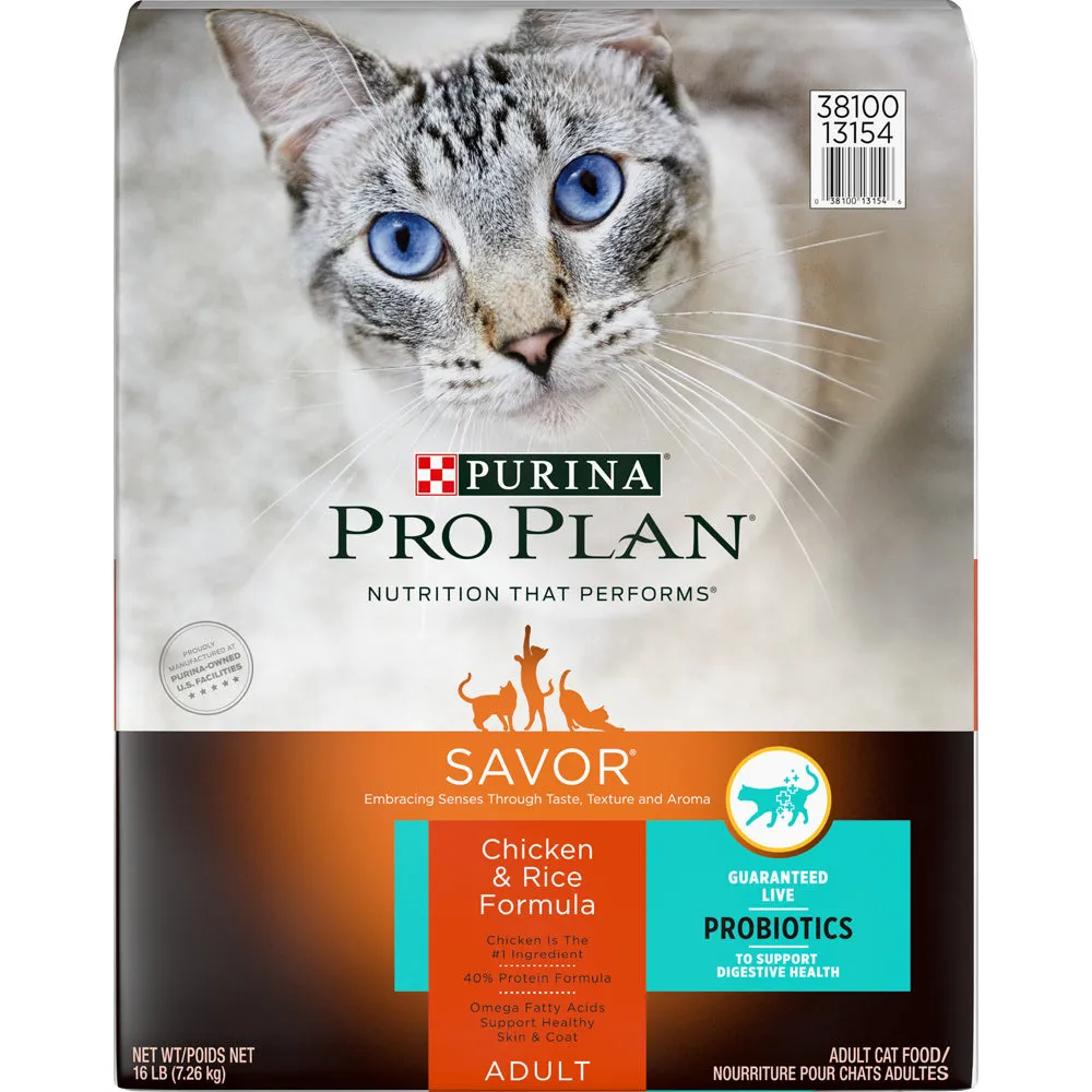 Purina Pro Plan Savor Chicken & Rice Formula Dry Cat Food