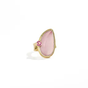 Raindrop Ring in Rose Quartz