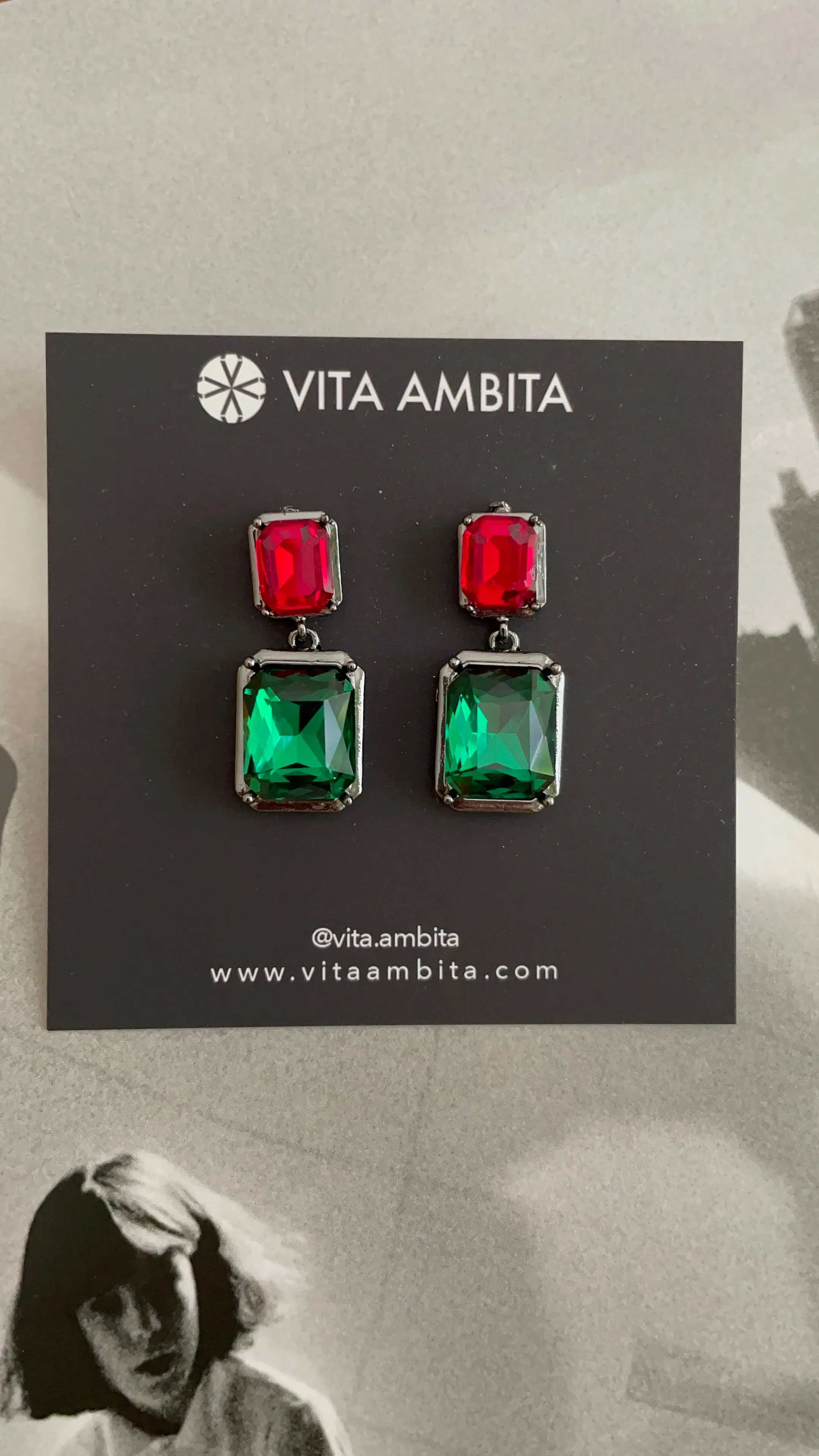 Red and Green Earrings