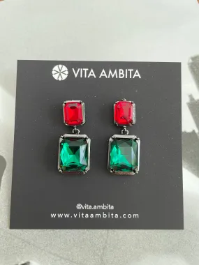 Red and Green Earrings