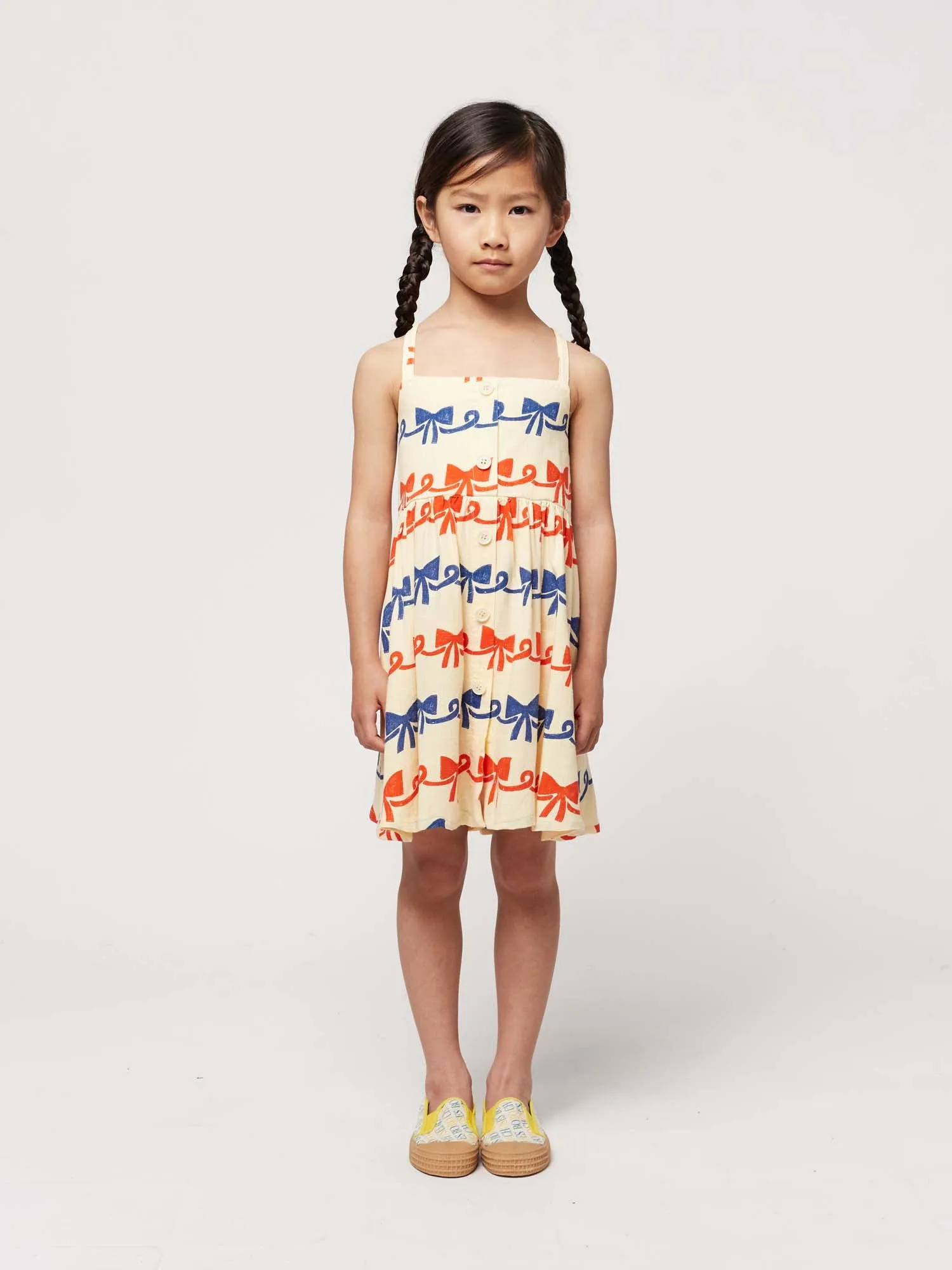 Ribbon Bow All Over Woven Dress